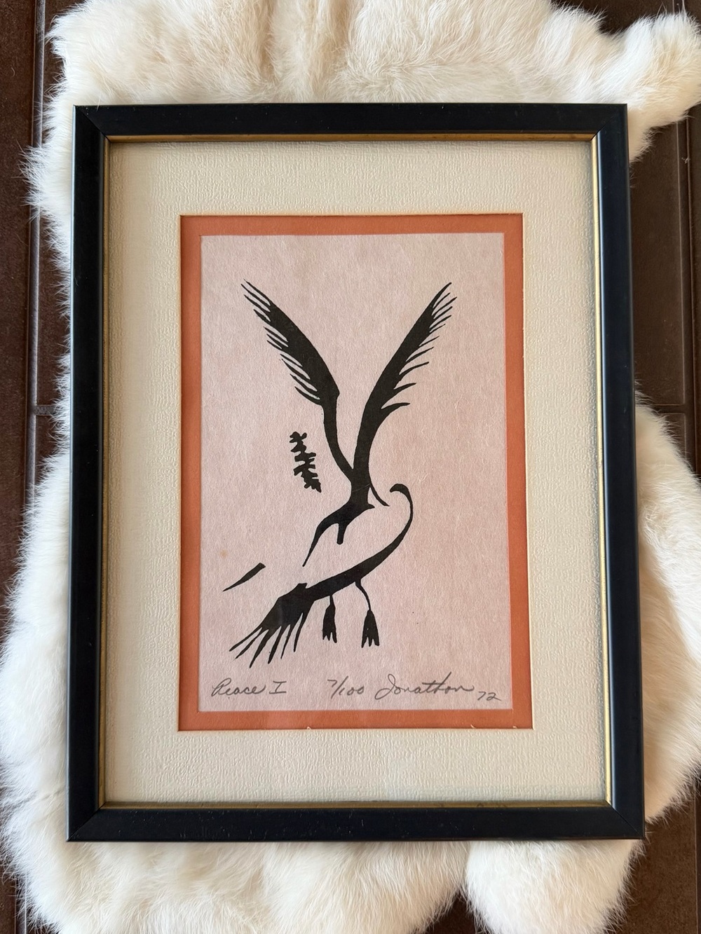 Vintage MCM Bird Art (Signed) | Rare Mid-Century Modern Framed Asian Wall Decor